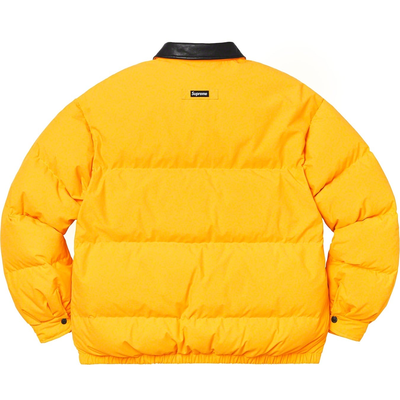 Leather Collar Puffy Jacket view 2